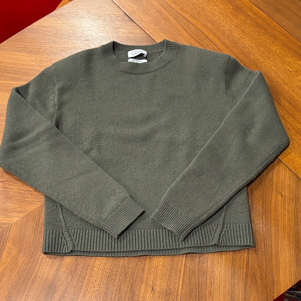 & Other Stories Dark Green Crewneck Sweater